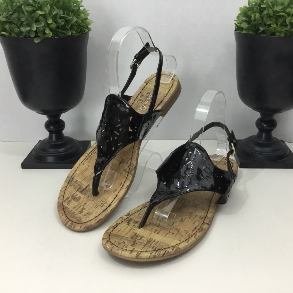 American Eagle Black Thong Sandals, 10